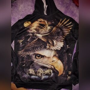 Eagle Graphic Black Hoodie